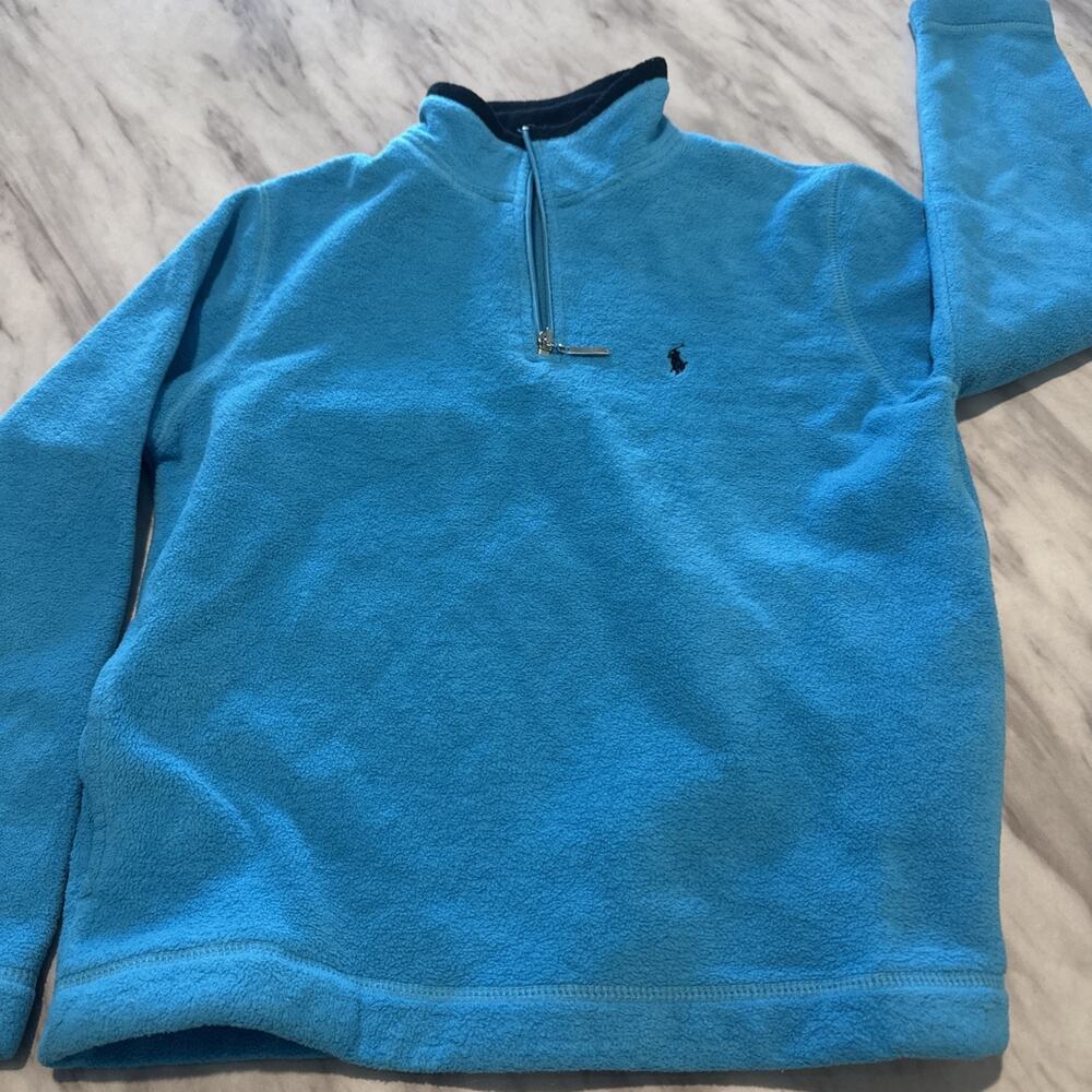 Vintage 1980s Blue Ralph Lauren Polo Women’s Size M 100% Cotton Fleece 0188